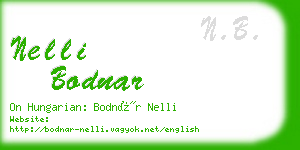 nelli bodnar business card